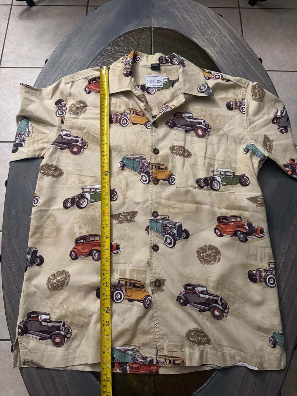 David Carey Originals Ford Hot Rod Classic Cars Print Men's Medium